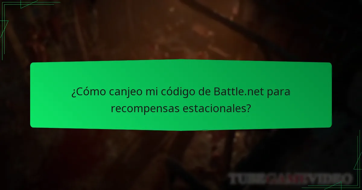 ¿Cómo puedo obtener un código de Battle.net para recompensas estacionales?