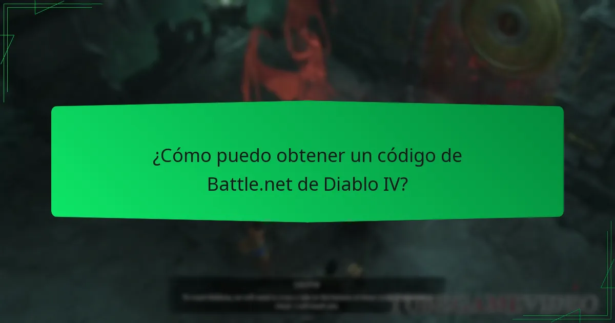 ¿Cómo puedo obtener un código de Battle.net de Diablo IV?