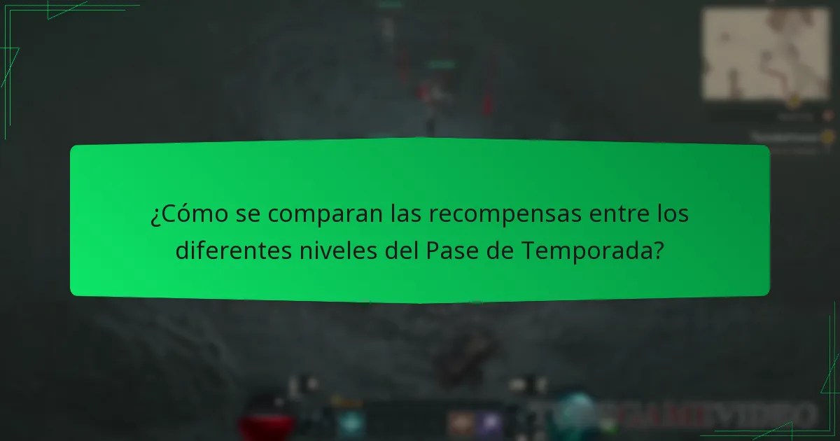 ¿Cómo se comparan las recompensas entre los diferentes niveles del Pase de Temporada?