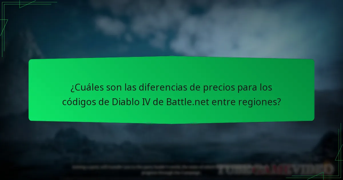 ¿Cuáles son las diferencias de precios para los códigos de Diablo IV de Battle.net entre regiones?