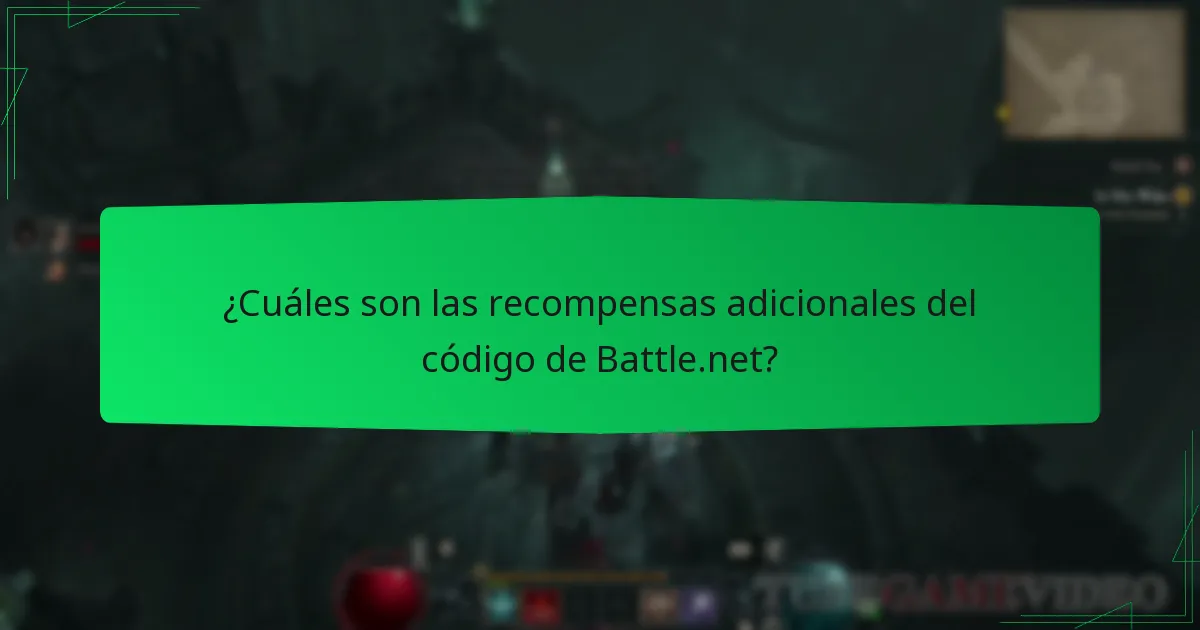 ¿Cuáles son las recompensas adicionales del código de Battle.net?